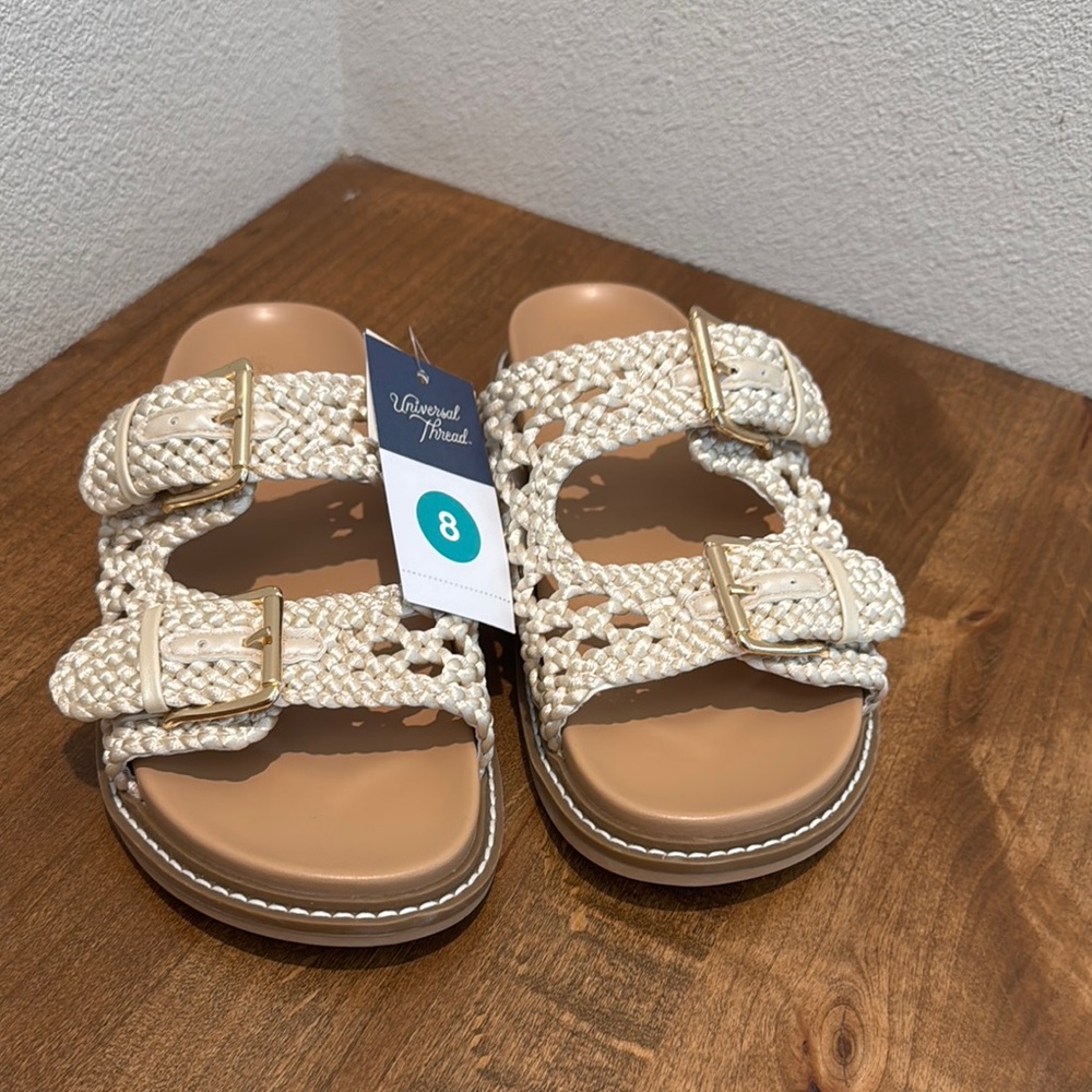 Universal Thread Cream Woven Sandals